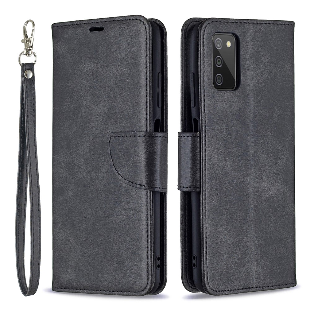  Samsung Galaxy A03s Fodral Läder Solid Shark Svart