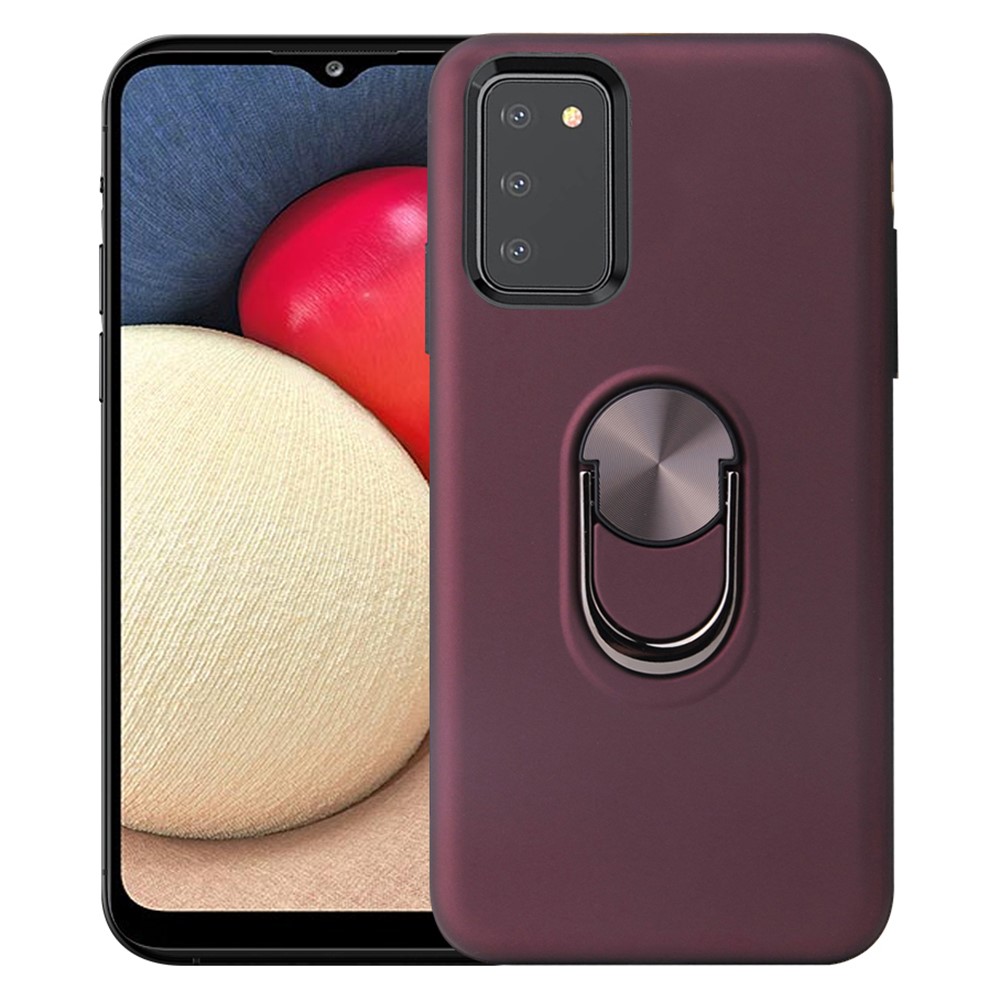  Samsung Galaxy A03s Skal Hybrid Ring Vinröd