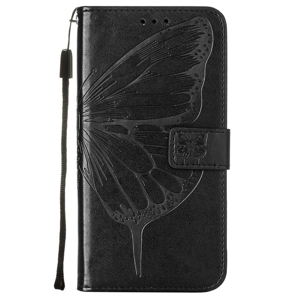  Samsung Galaxy A03s Fodral Tryckt Butterfly Svart