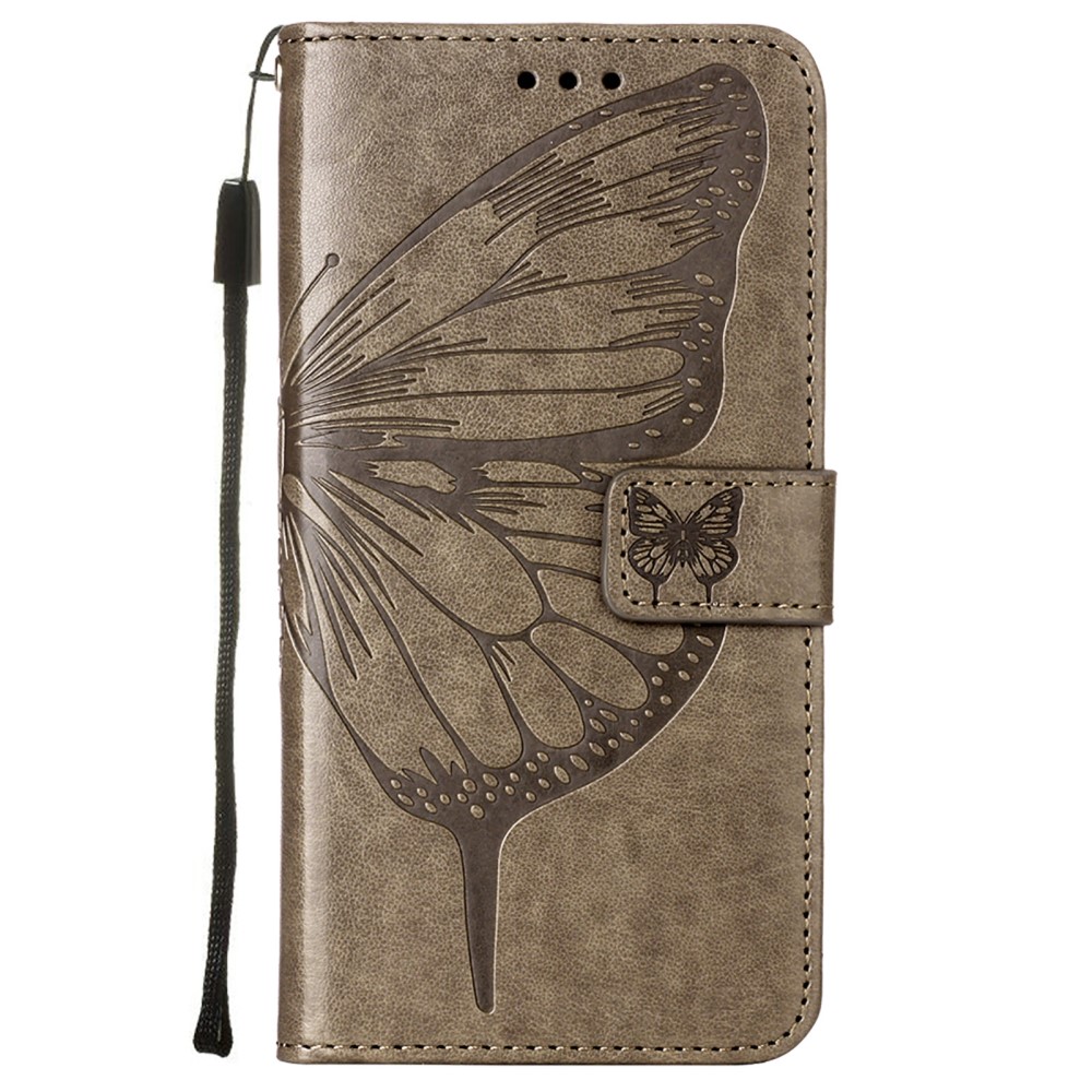  Samsung Galaxy A03s Fodral Tryckt Butterfly Grå
