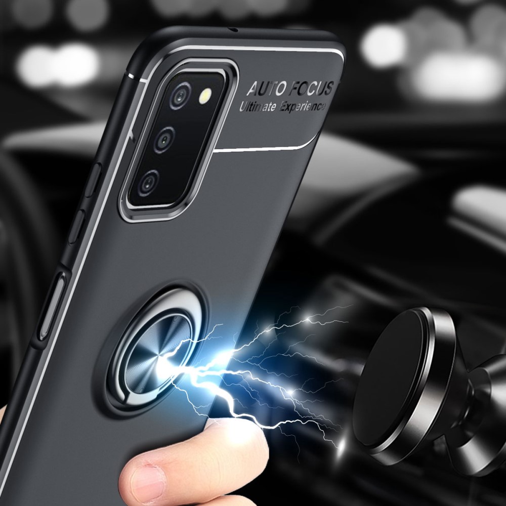 Samsung Galaxy A03s Skal Ring Svart/Röd