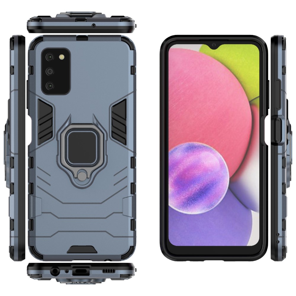  Samsung Galaxy A03s Skal Hybrid Ring Navy Blue
