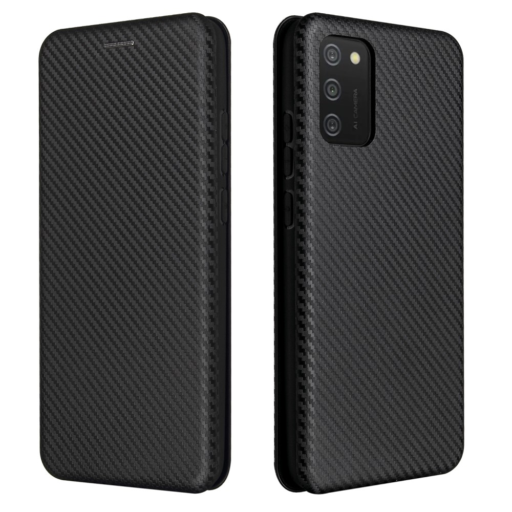  Samsung Galaxy A03s Fodral Kolfiber Textur Svart