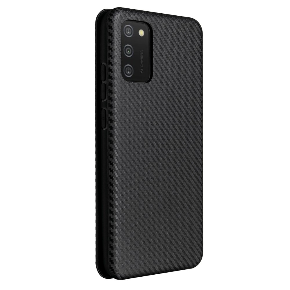  Samsung Galaxy A03s Fodral Kolfiber Textur Svart