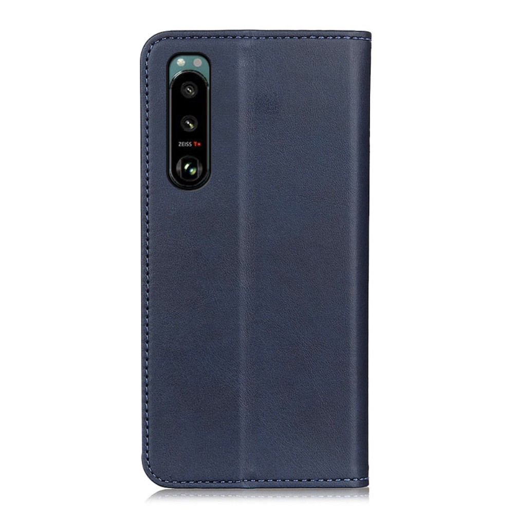  Sony Xperia 5 III Flip Fodral Split Läder Blå