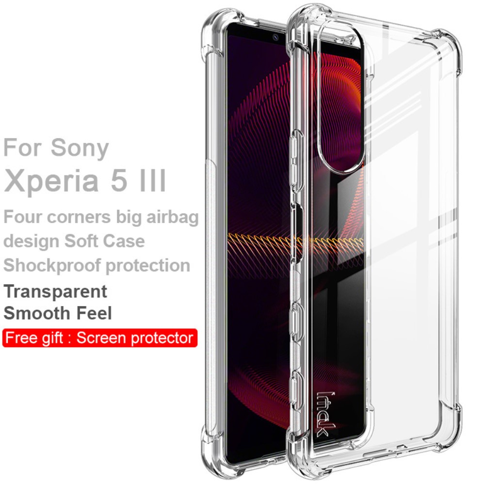 IMAK IMAK Sony Xperia 5 III Skal Shockproof TPU + Skärmskydd Transparent