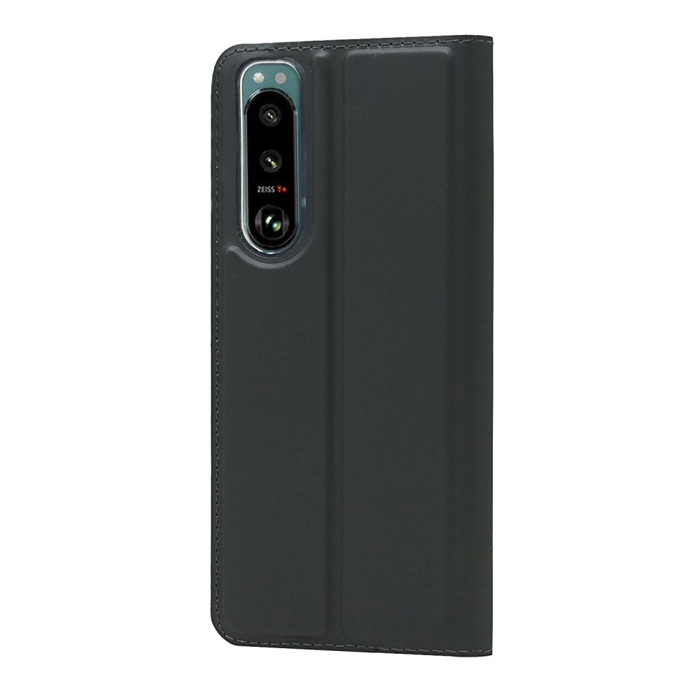 Sony Xperia 5 III Fodral Skin Touch Läder Svart