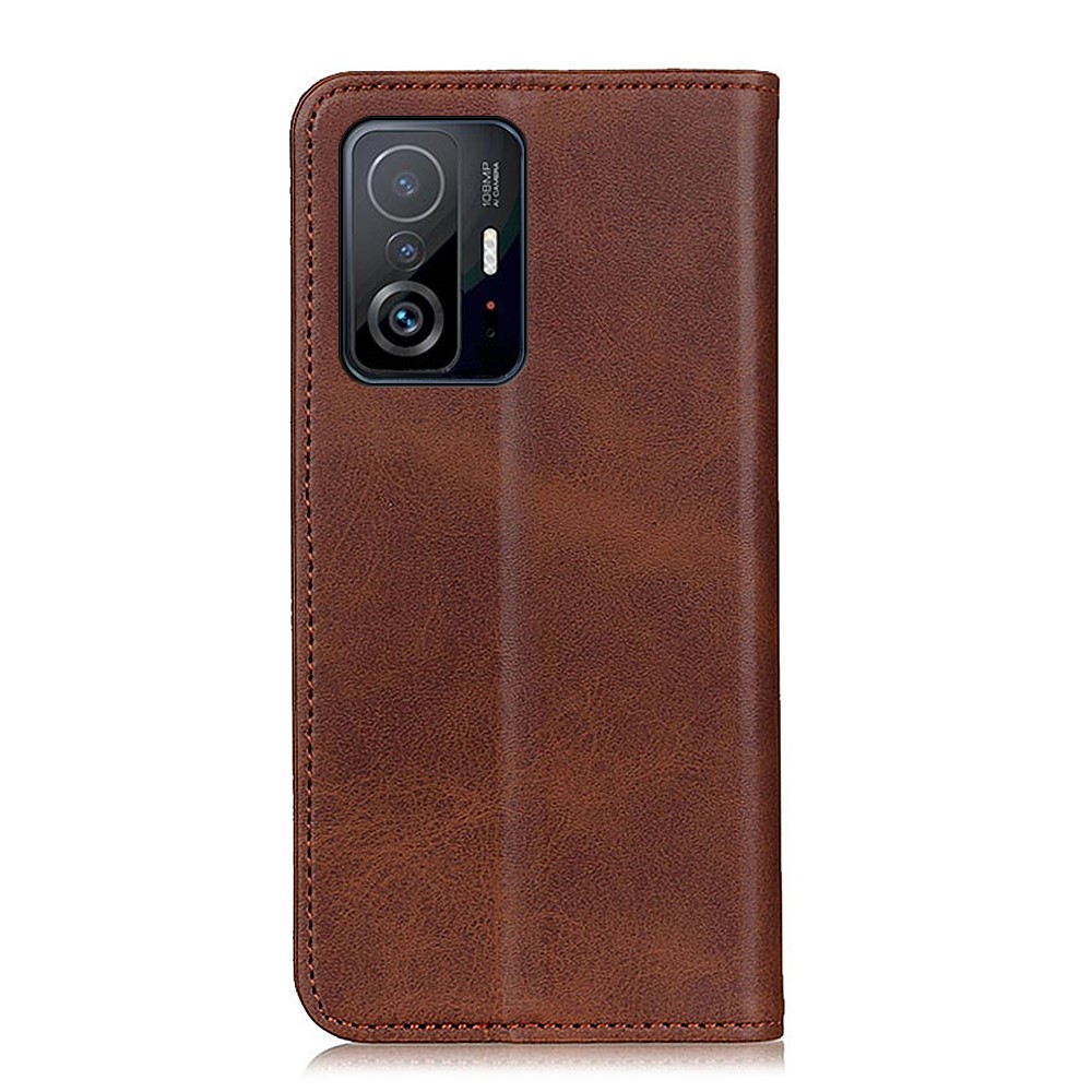  Xiaomi 11T / 11T Pro Fodral Flip Split Läder Brun