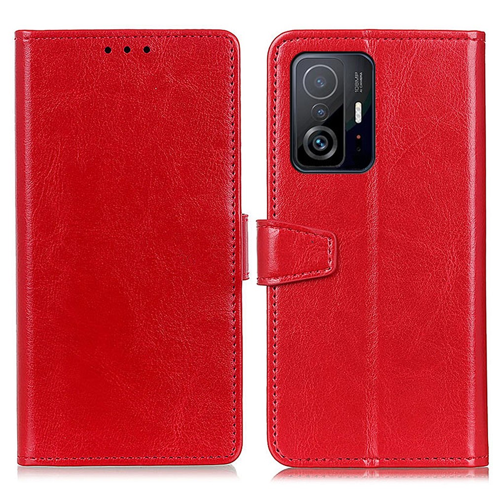  Xiaomi 11T / 11T Pro Fodral Läder Röd
