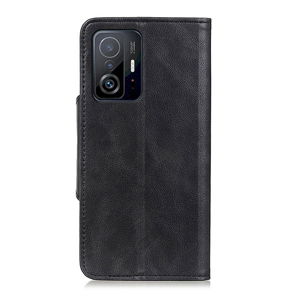  Xiaomi 11T / 11T Pro Fodral Läder Magnetisk Mässing Svart
