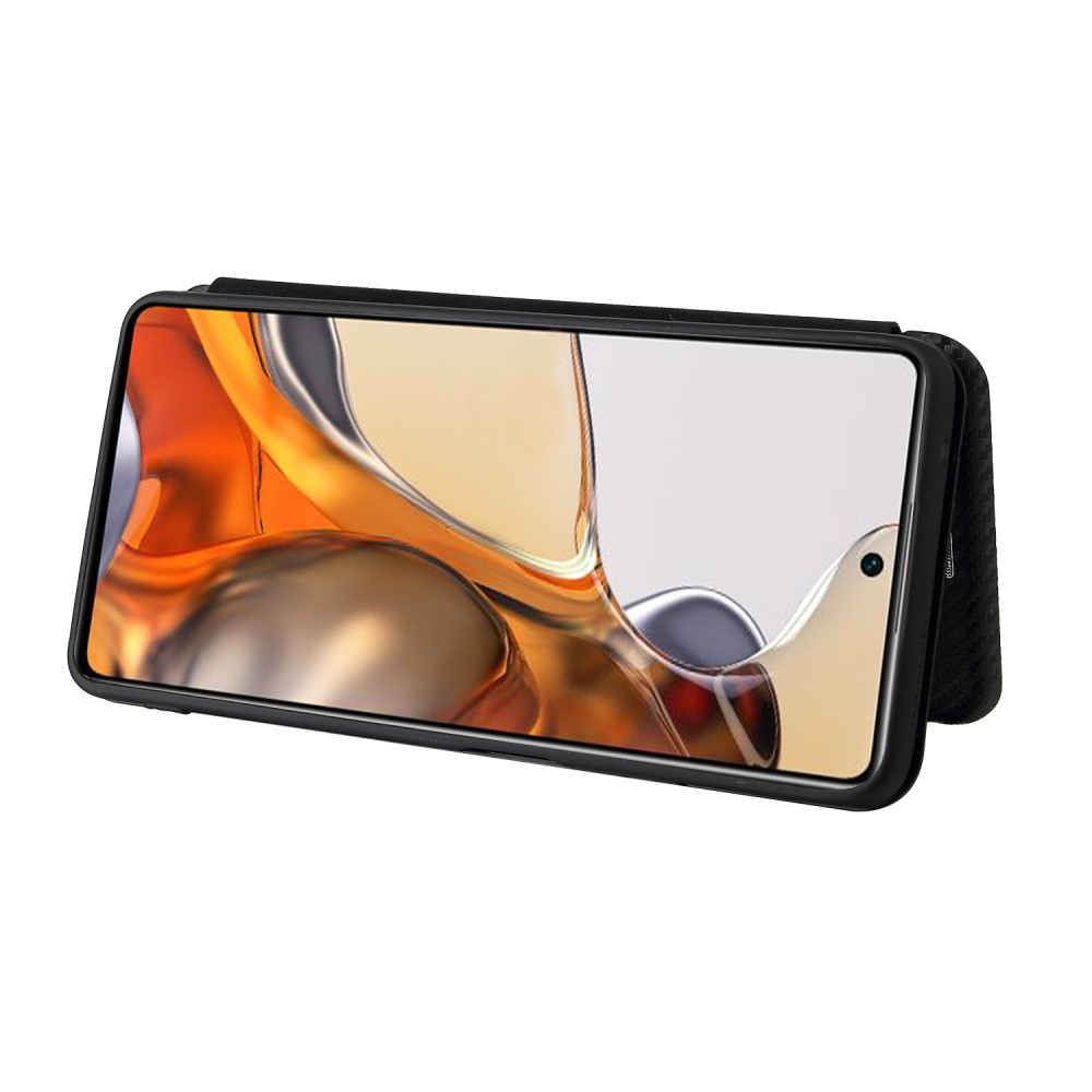  Xiaomi 11T / 11T Pro Fodral Kolfiber Textur Svart