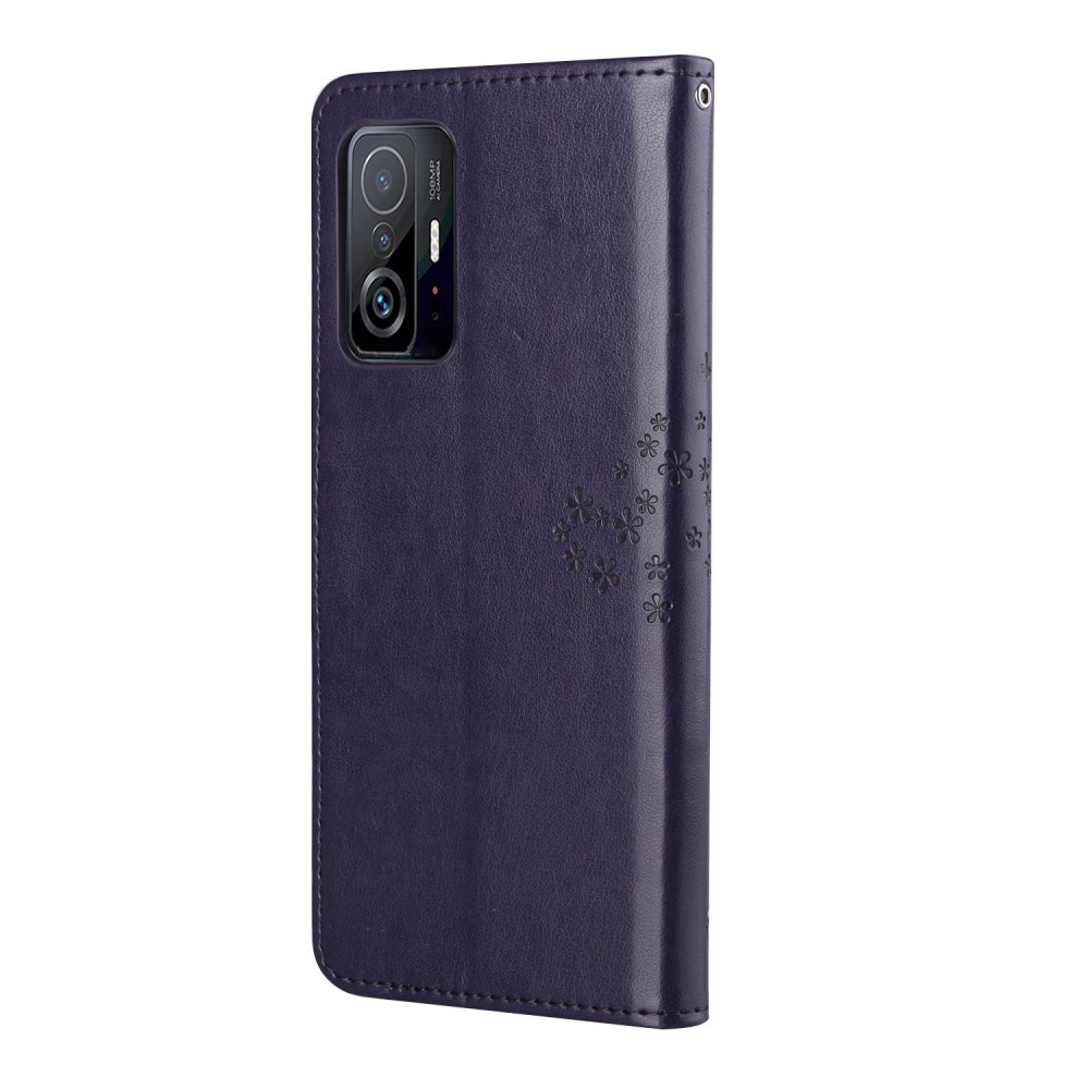  Xiaomi 11T / 11T Pro Fodral Tryckt Läder Lila