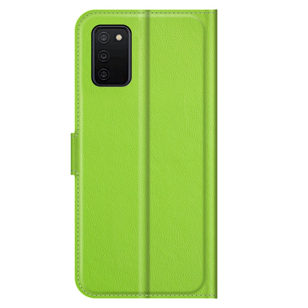  Samsung Galaxy A03s Fodral Litchi Läder Grön