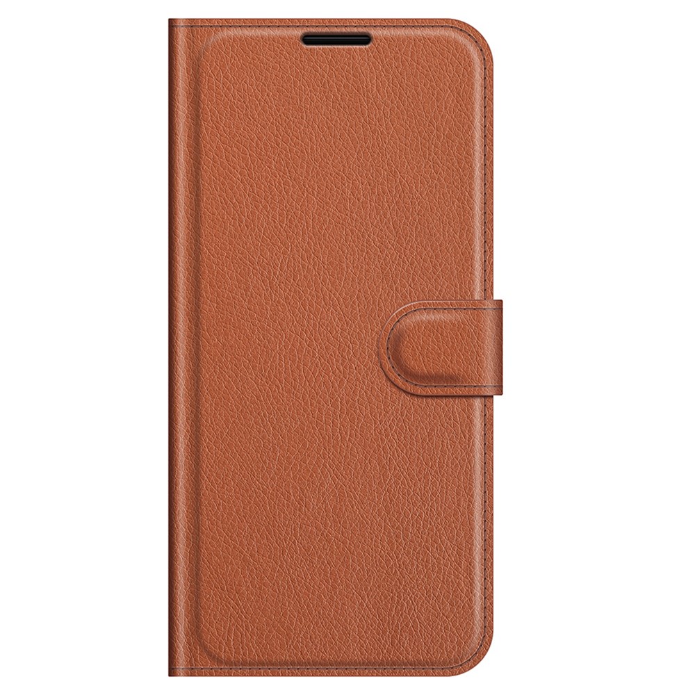  Samsung Galaxy A03s Fodral Litchi Läder Brun