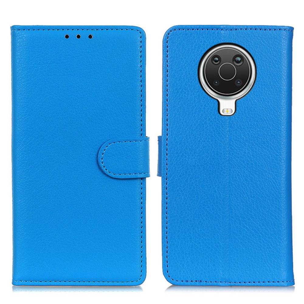  Nokia G10 / G20 Fodral Litchi Läder Blå
