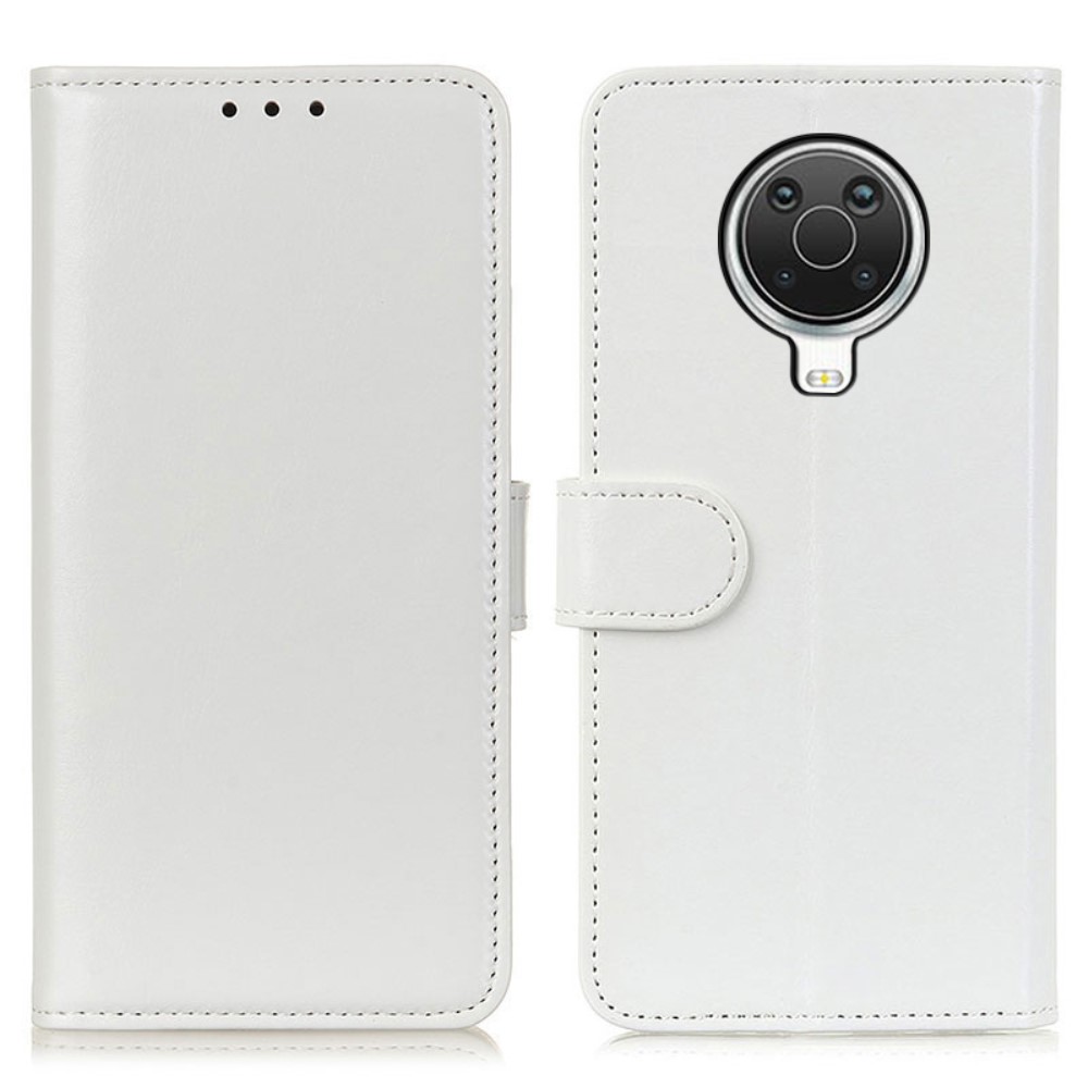  Nokia G10 / G20 Fodral Crazy Horse Retro Läder Vit