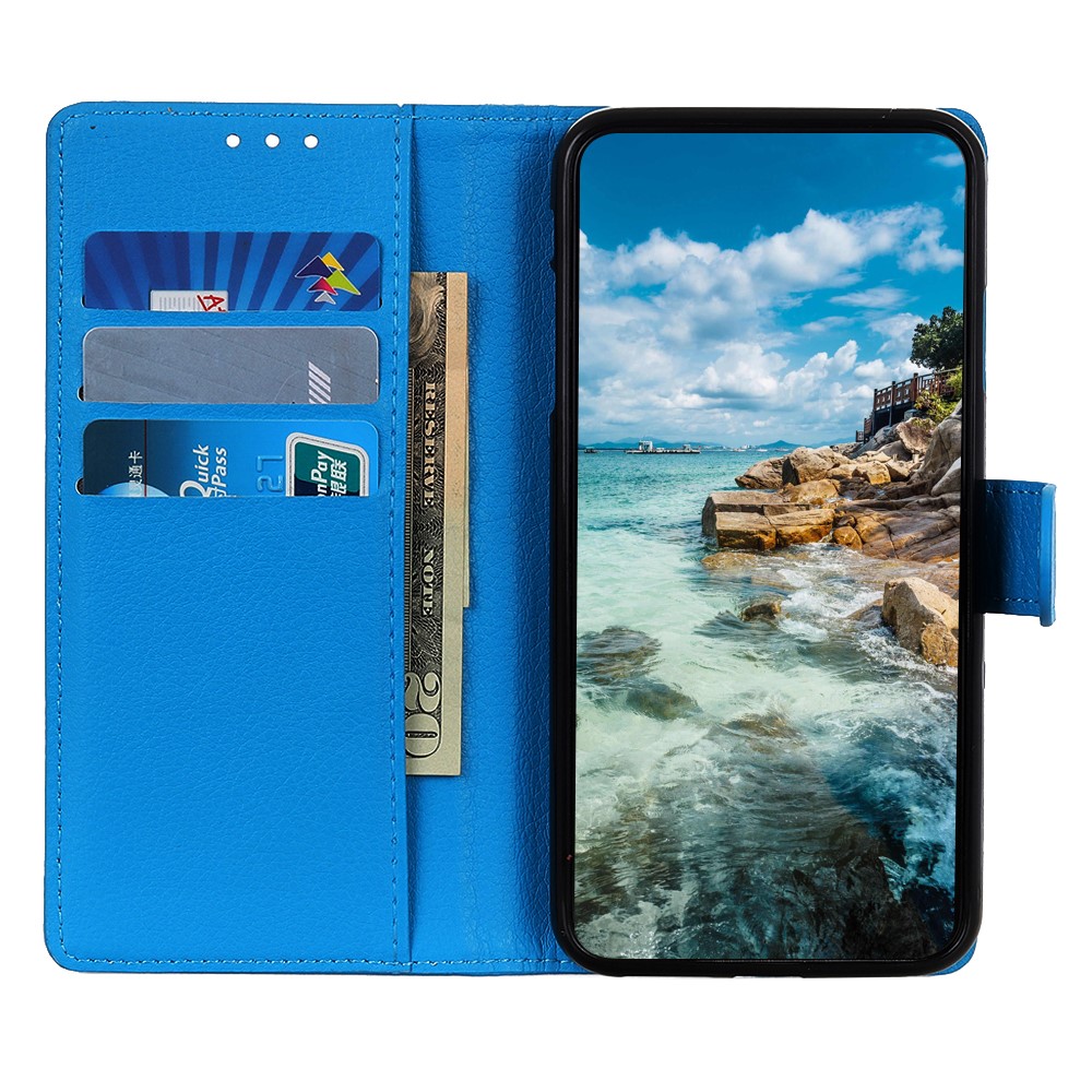  Nokia G10 / G20 Fodral Litchi Läder Blå