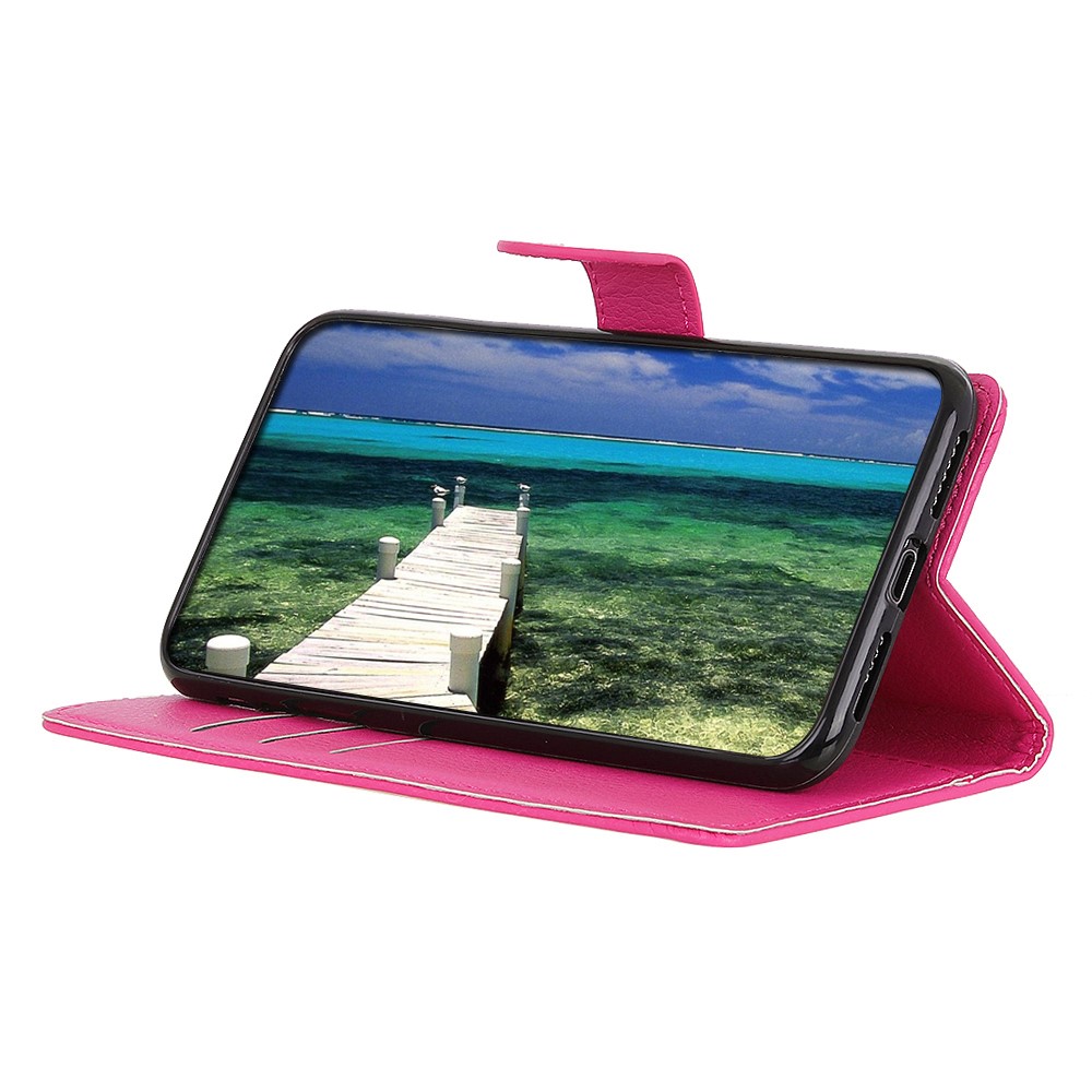  Nokia G10 / G20 Fodral Litchi Läder Rosa