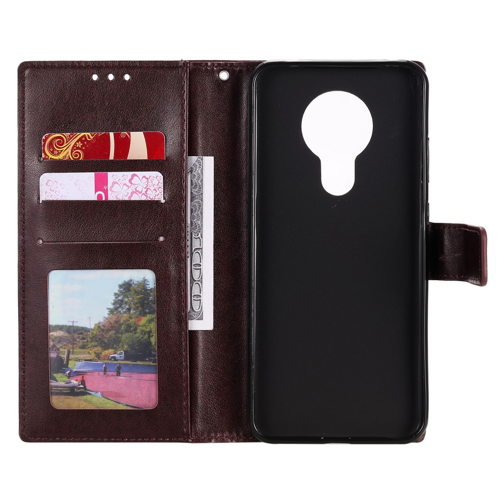  Nokia G10 / G20 Fodral Tryckt Mandala Läder Brun