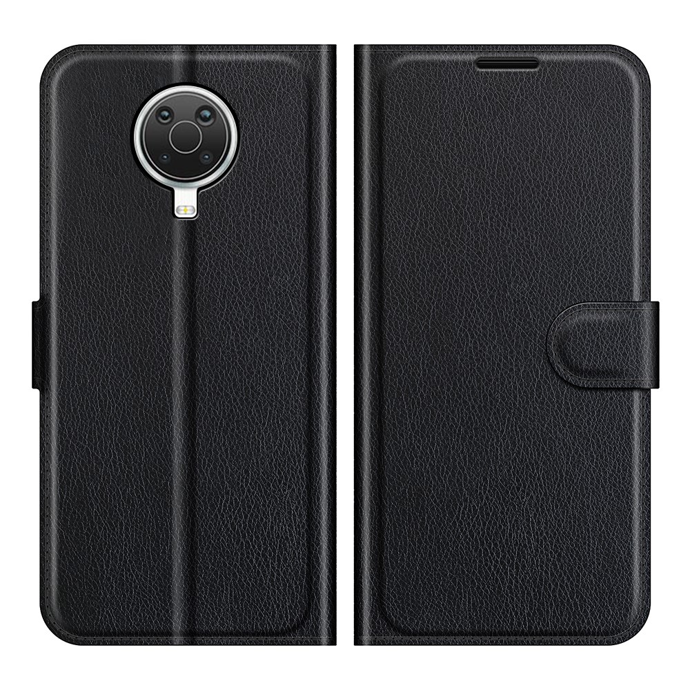  Nokia G10 / G20 Fodral Litchi Läder Svart