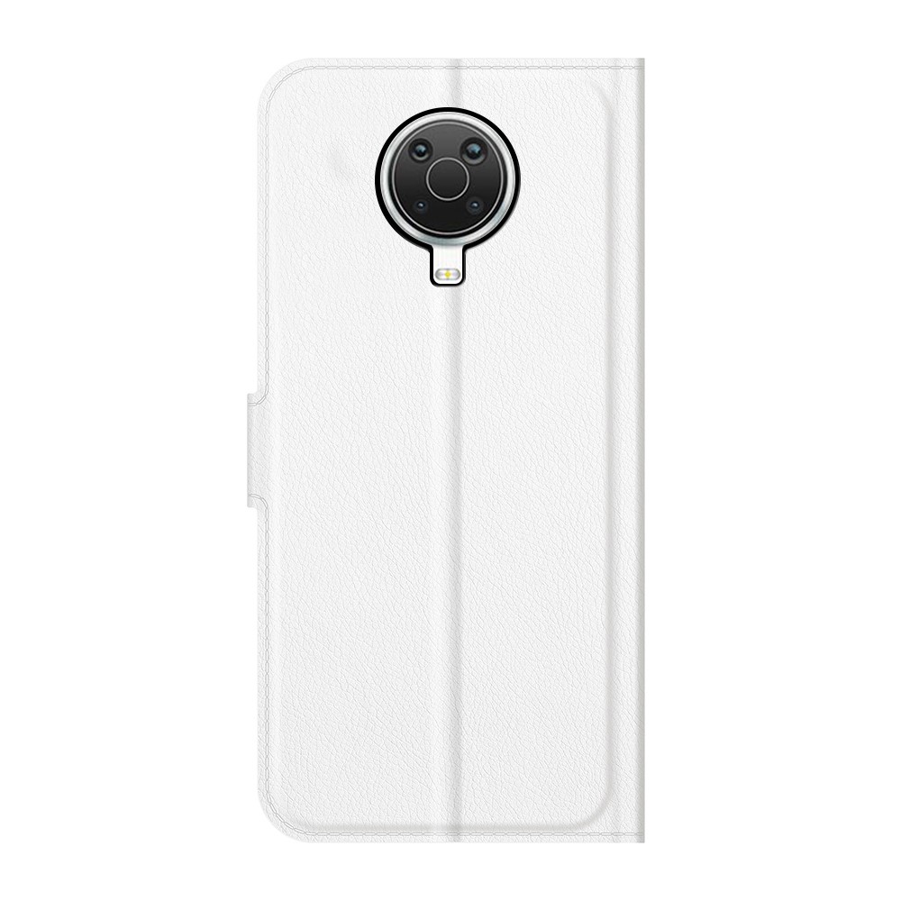  Nokia G10 / G20 Fodral Litchi Läder Vit