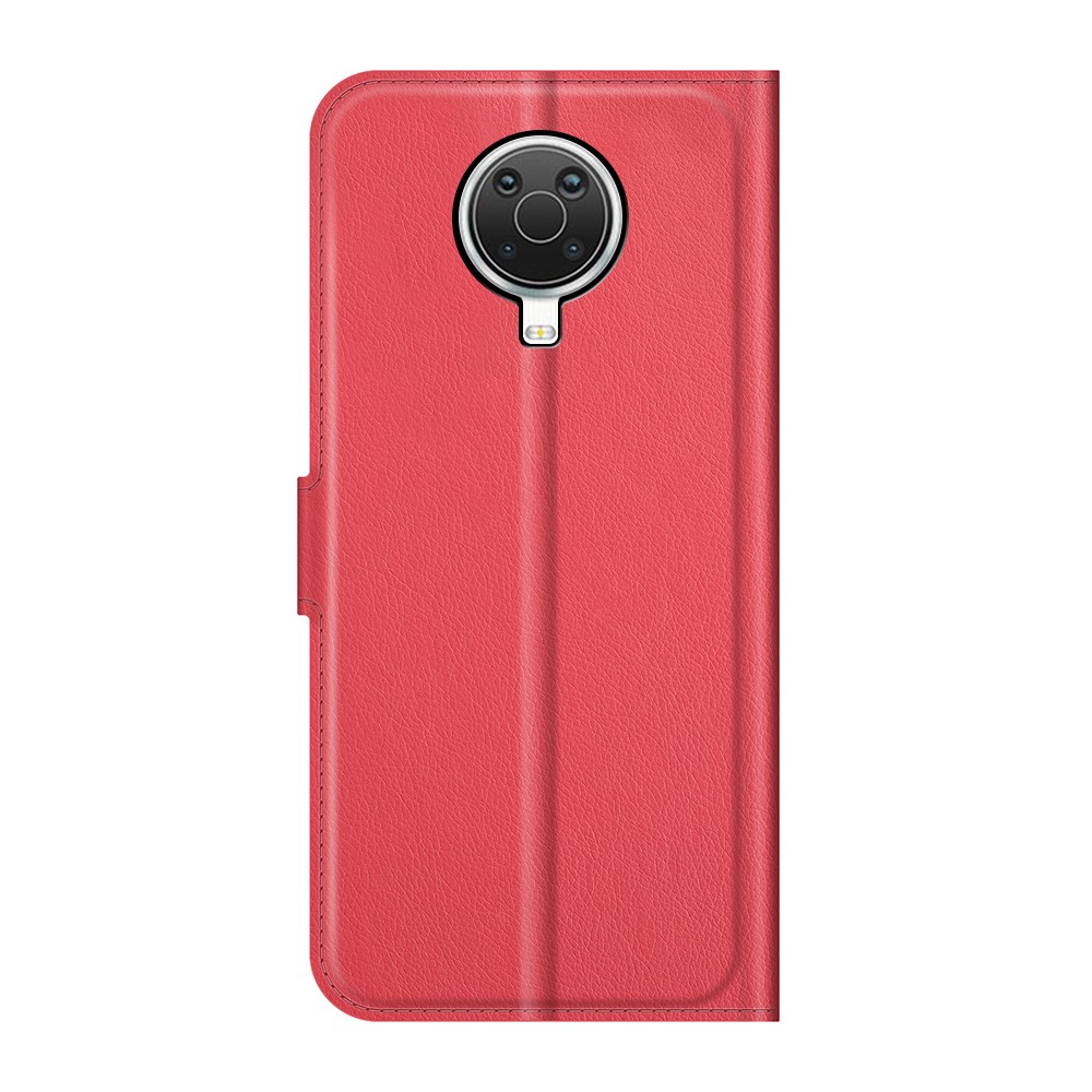  Nokia G10 / G20 Fodral Litchi Läder Röd
