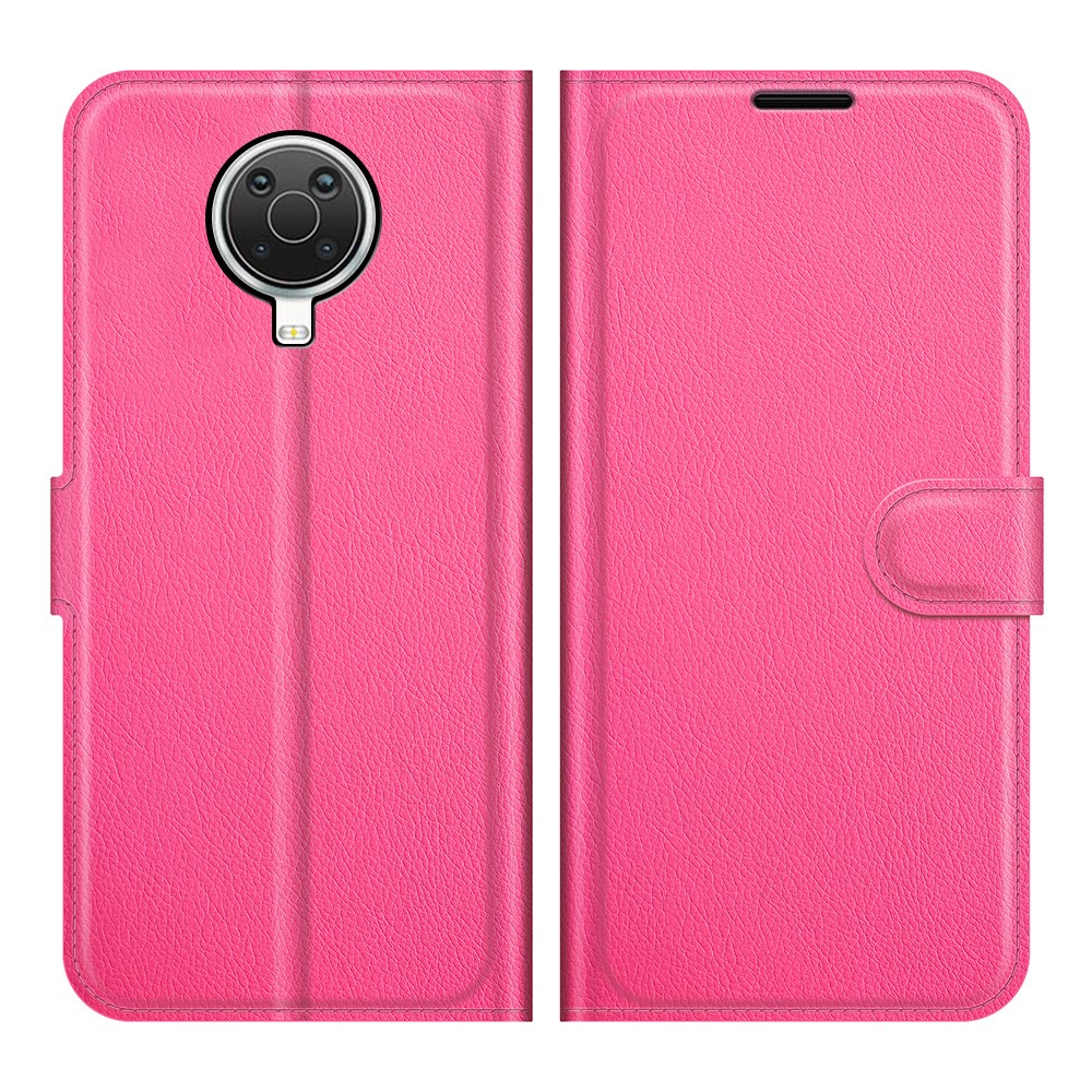  Nokia G10 / G20 Fodral Litchi Läder Rosa