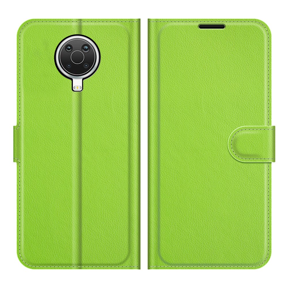  Nokia G10 / G20 Fodral Litchi Läder Grön
