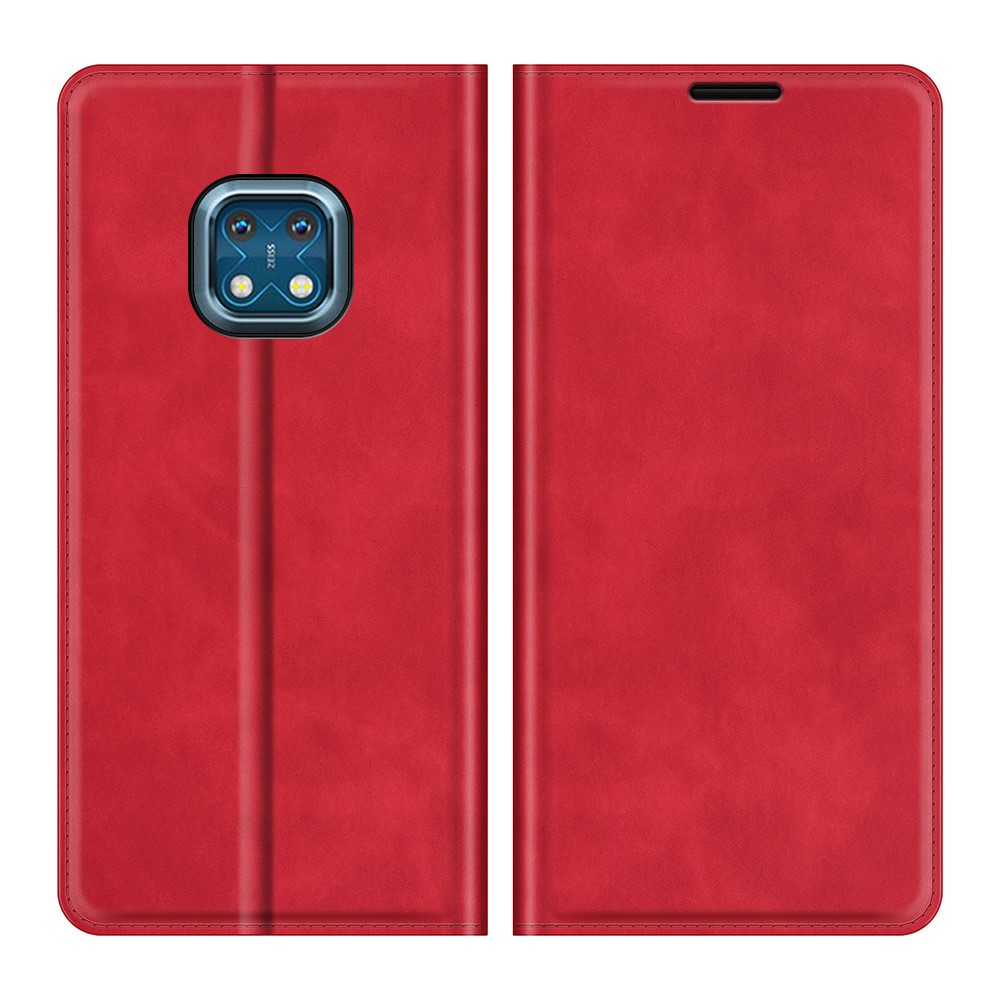  Nokia XR20 Fodral Skin Touch Flip Läder Röd