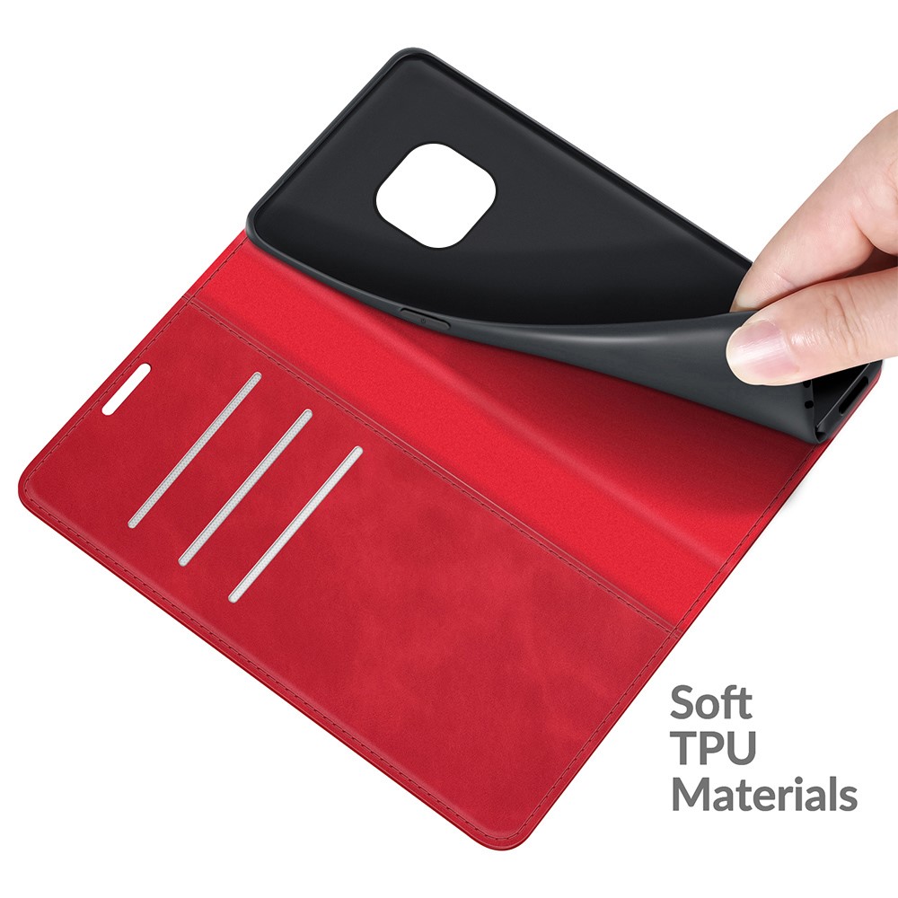  Nokia XR20 Fodral Skin Touch Flip Läder Röd