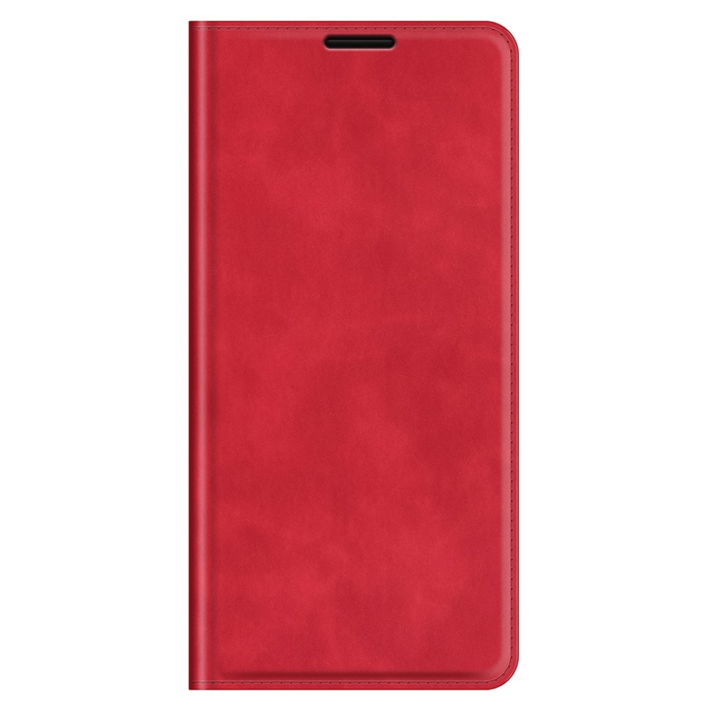  Nokia XR20 Fodral Skin Touch Flip Läder Röd