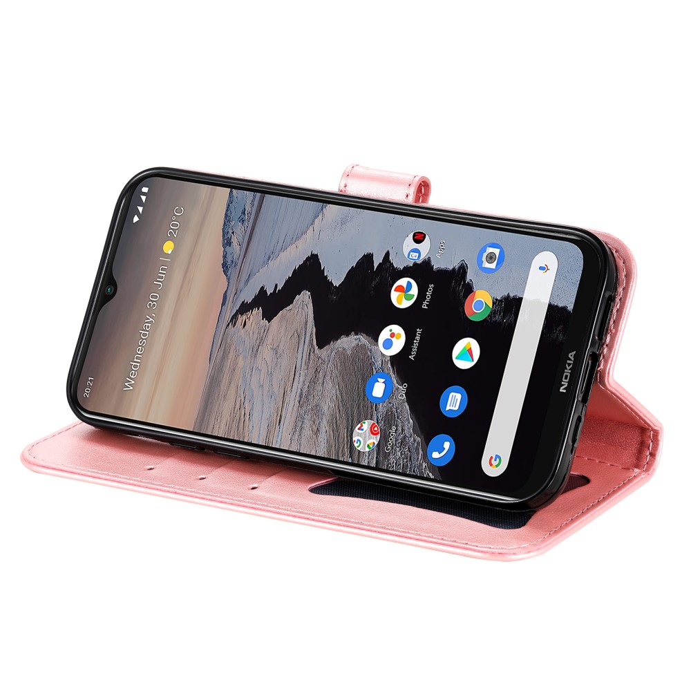  Nokia G10 / G20 Fodral Mandala Läder Roséguld