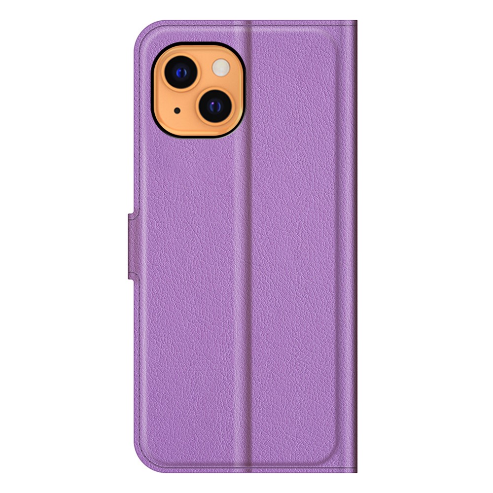  iPhone 13 Fodral Litchi Textur Lila