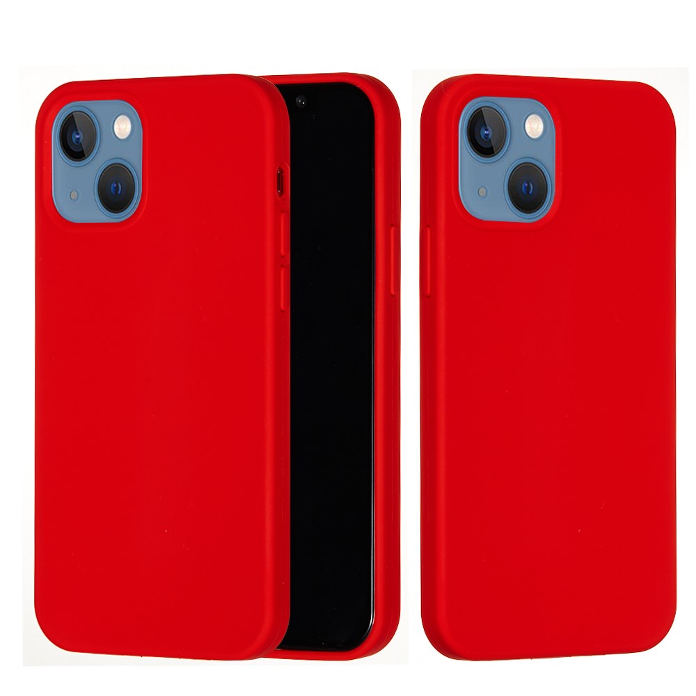  iPhone 13 Skal Liquid Silikon Röd