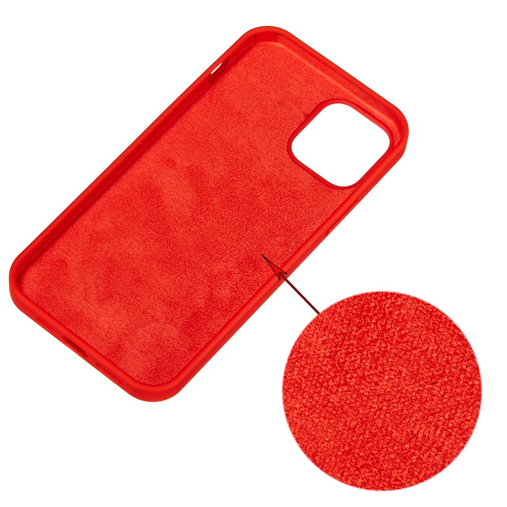  iPhone 13 Skal Liquid Silikon Röd