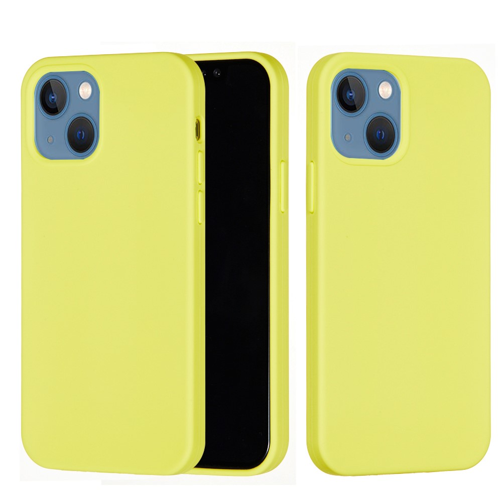  iPhone 13 Skal Liquid Silikon Gul