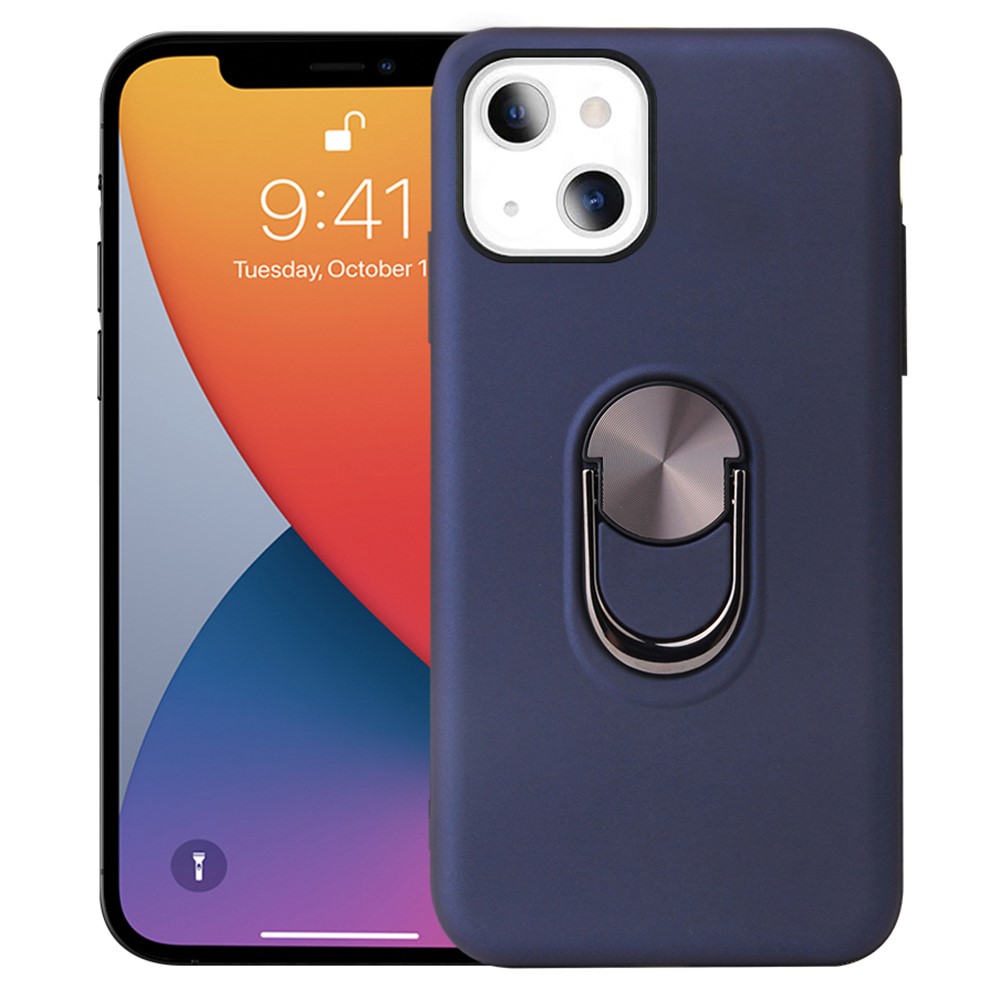  iPhone 13 Skal Hybrid Ring Hållare Blå