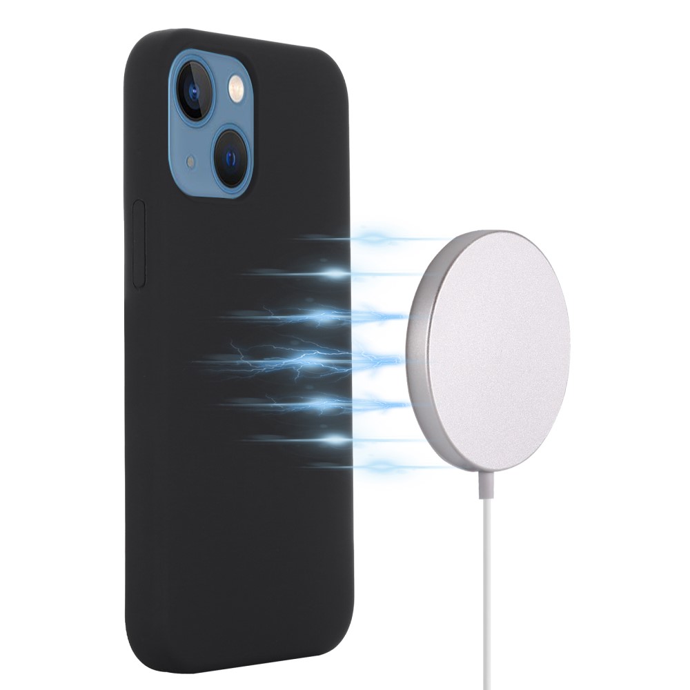  iPhone 13 Skal MagSafe Liquid Silikon Svart