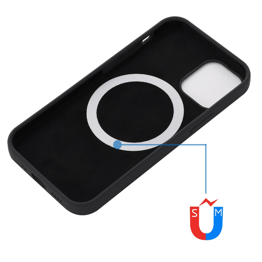  iPhone 13 Skal MagSafe Liquid Silikon Svart