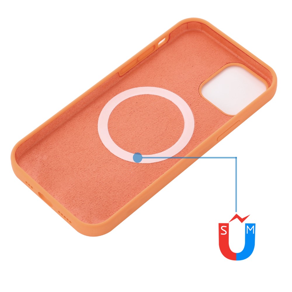  iPhone 13 Skal MagSafe Liquid Silikon Orange