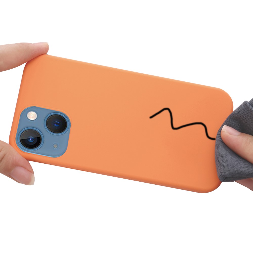  iPhone 13 Skal MagSafe Liquid Silikon Orange
