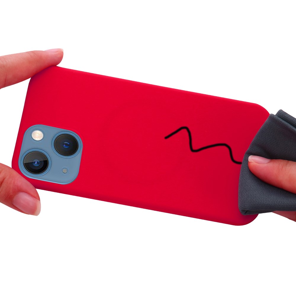 iPhone 13 Skal MagSafe Liquid Silikon Röd