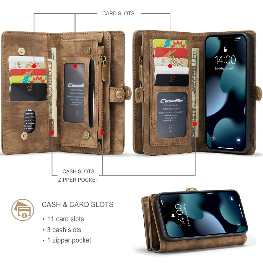 CASEME CASEME iPhone 13 Fodral/Skal Magnet 2in1 Multifunk