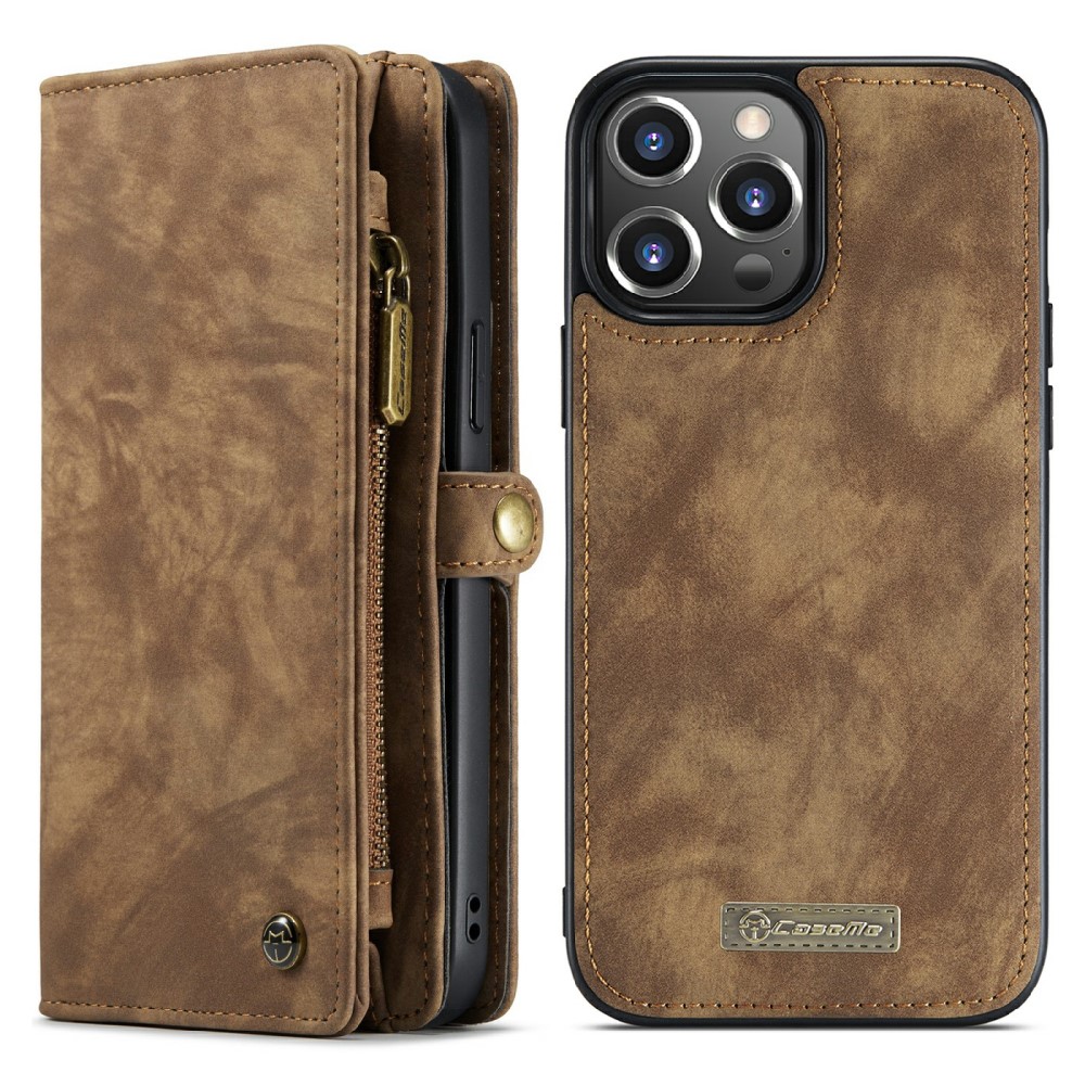 CASEME CASEME iPhone 13 Pro Max Fodral/Skal Magnet 2in1 Multifunktionell Brun