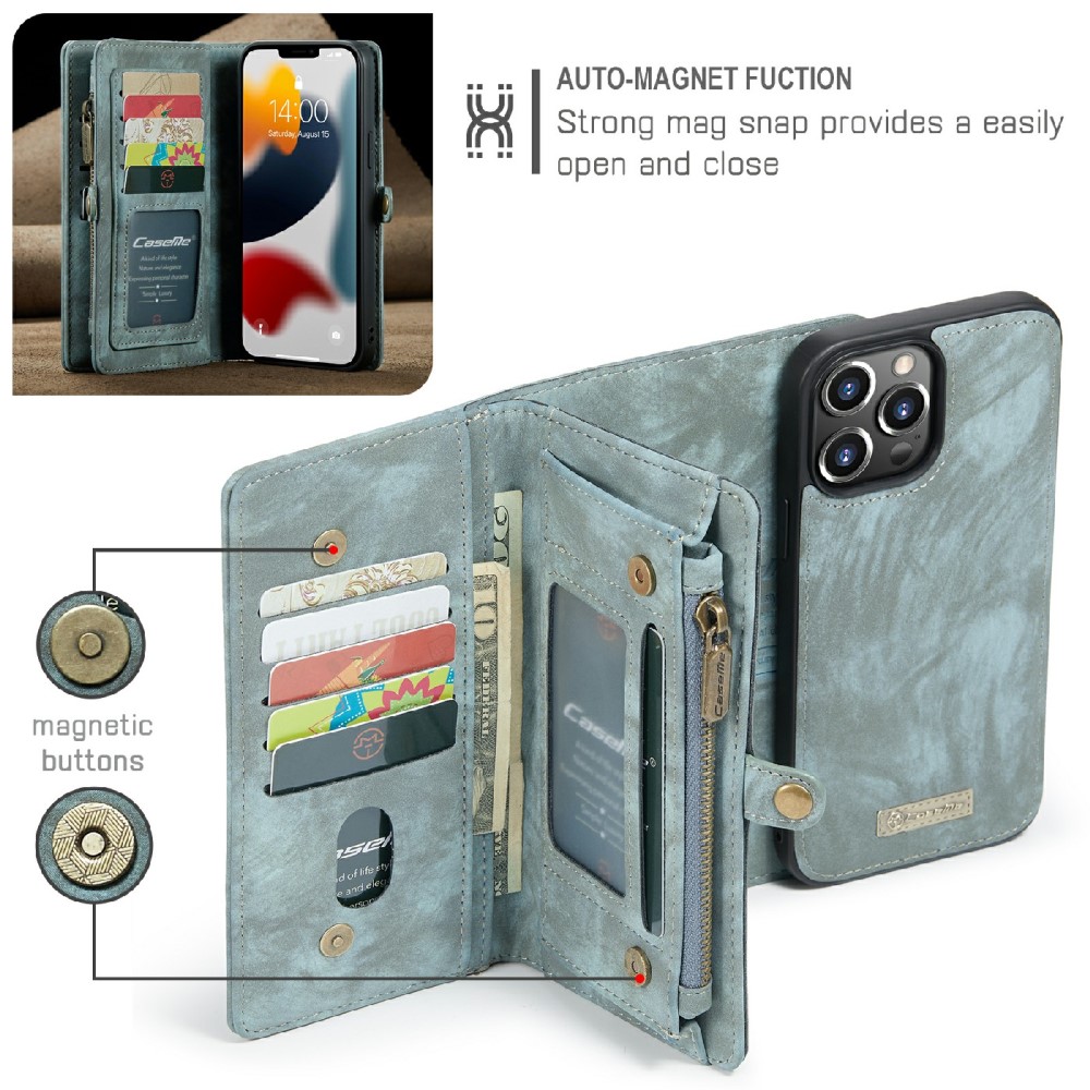 CASEME CASEME iPhone 13 Pro Max Fodral/Skal Magnet 2in1 Multifunktionell Blå