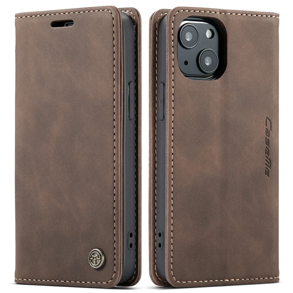 CASEME CASEME iPhone 13 Fodral Retro Läder Brun