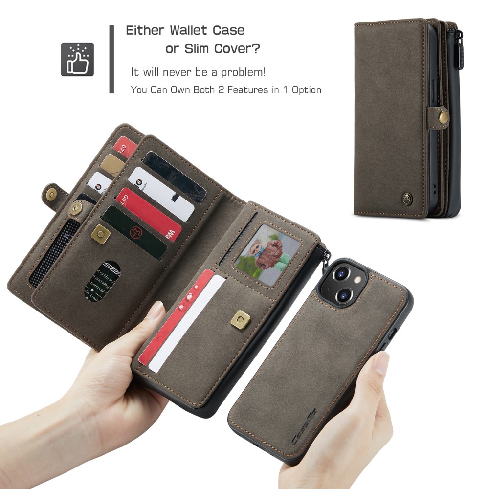 CASEME CASEME iPhone 13 Fodral/Skal Magnet 2in1 Multifunktionell Brun