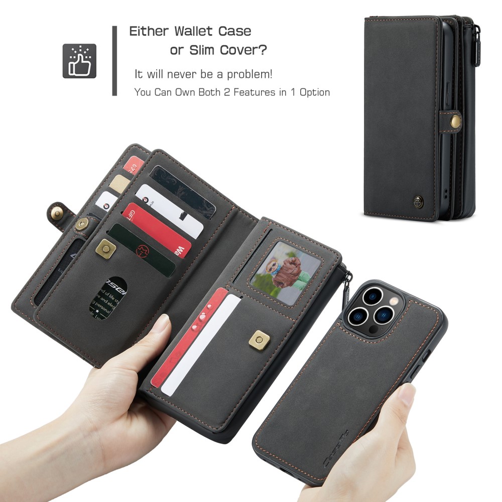 CASEME CASEME iPhone 13 Pro Fodral/Skal Magnet 2in1 Multifunktionell Svart