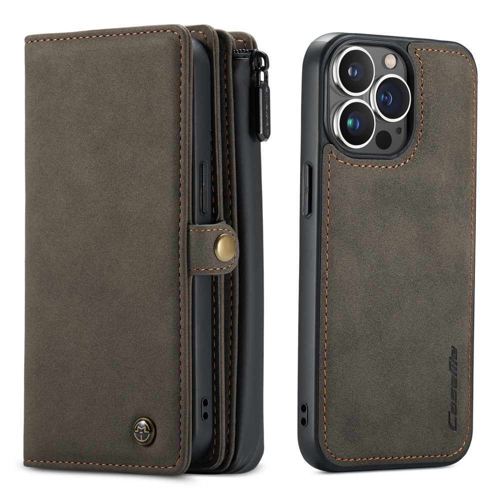 CASEME CASEME iPhone 13 Pro Fodral/Skal Magnet 2in1 Multifunktionell Brun