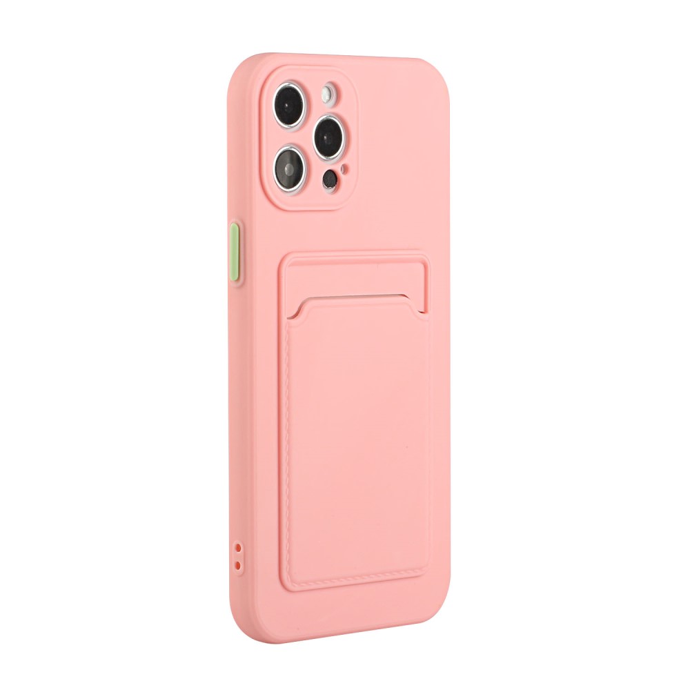  iPhone 13 Pro Skal Med Kortfack Ljus Rosa